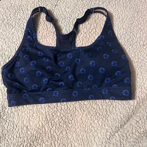 Aerie Navy Blue Patterned Sports Bra